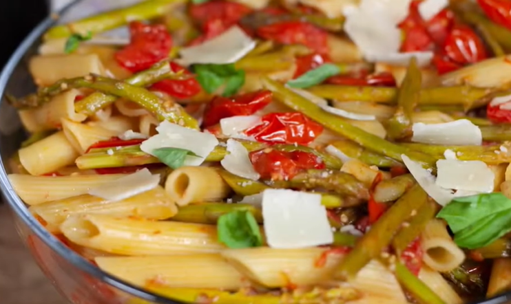 asparagus tomato pasta